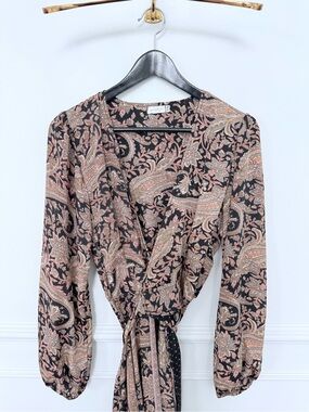 Wrap paisley maxi dress S